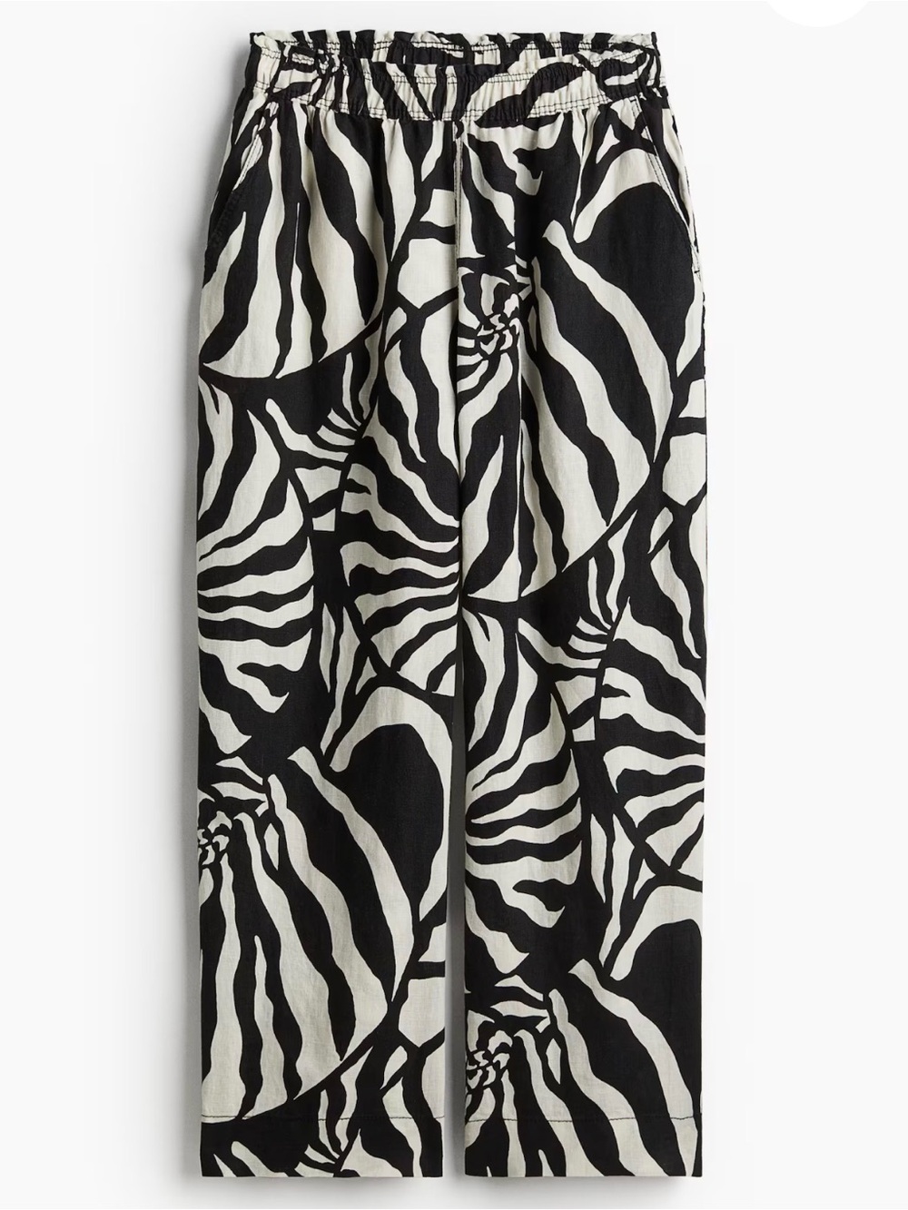 H&M ANKLE-LENGTH LINEN PANTS size S
